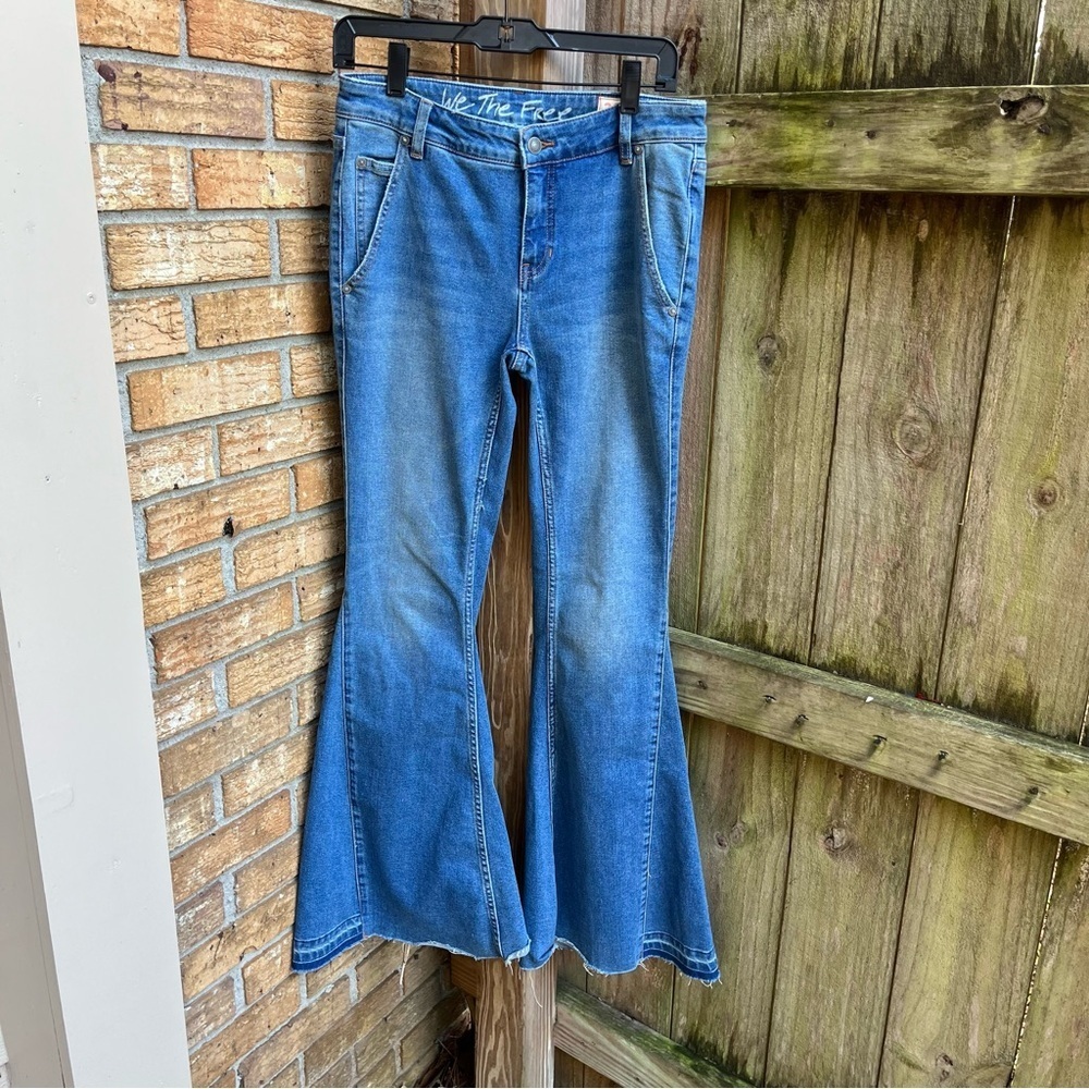 We The Free Light Blue Flare Bell Bottom Jeans